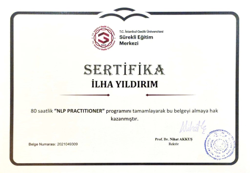 NLP sertifikası