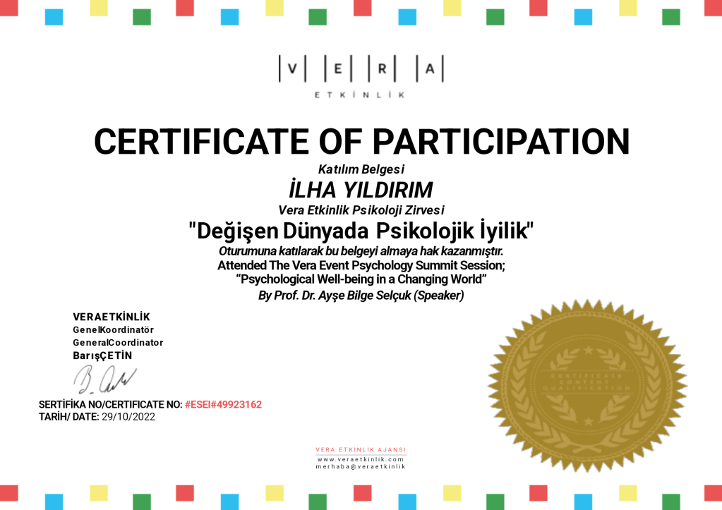 Eğitim sertifikası