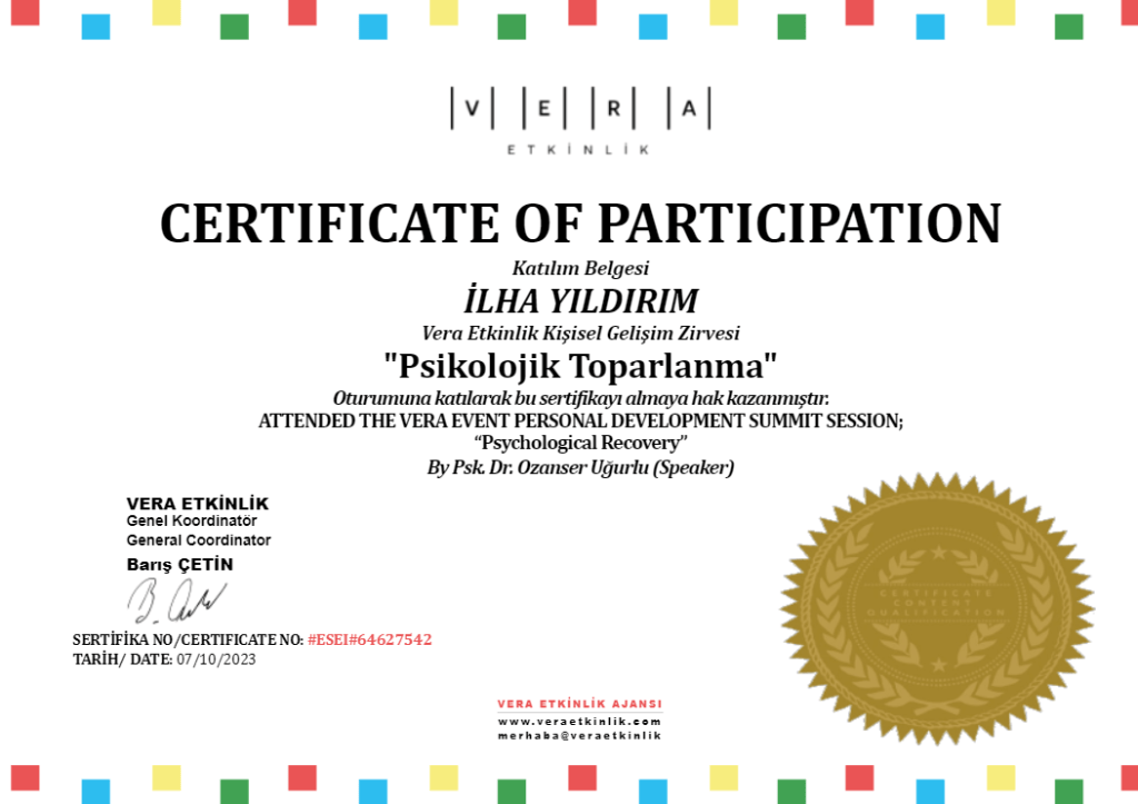 Psikolojik toparlanma semineri