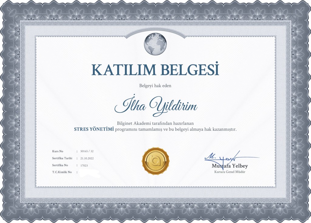 Stres yönetimi sertifikası